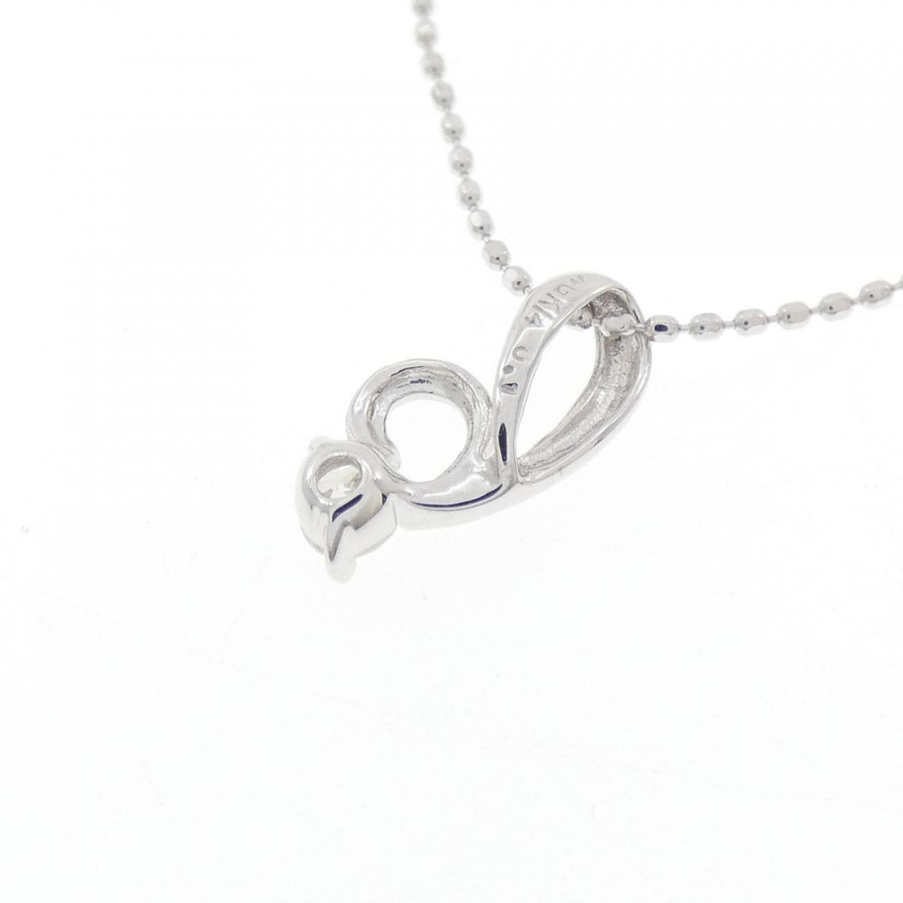 K14WG/K18WG ダイヤモンド ネックレス 0.1