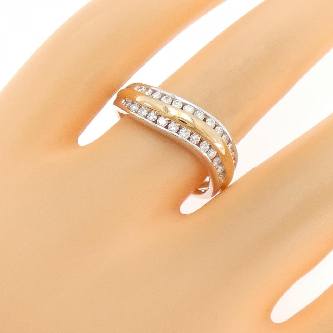 K18WG/K18PG ダイヤモンド リング 0.38CT