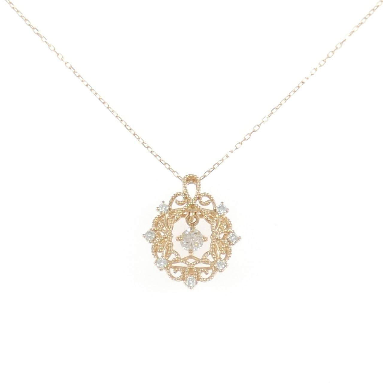 K18PG ダイヤモンド ネックレス 0.18CT