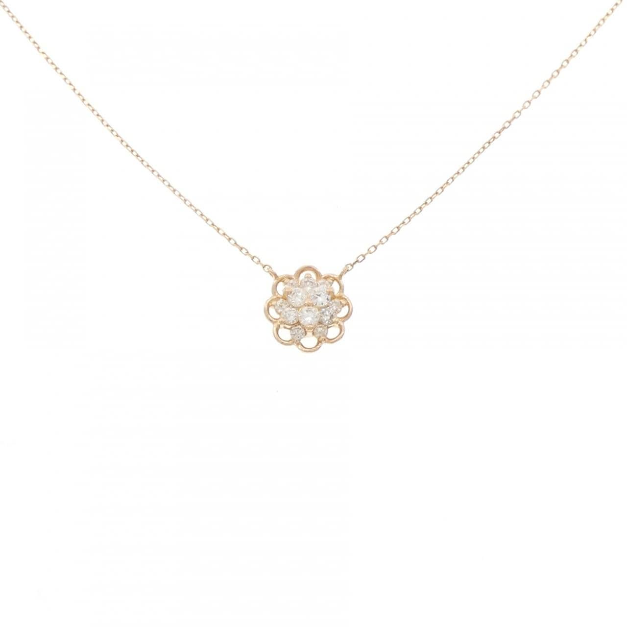 K18PG ダイヤモンド ネックレス 0.17CT