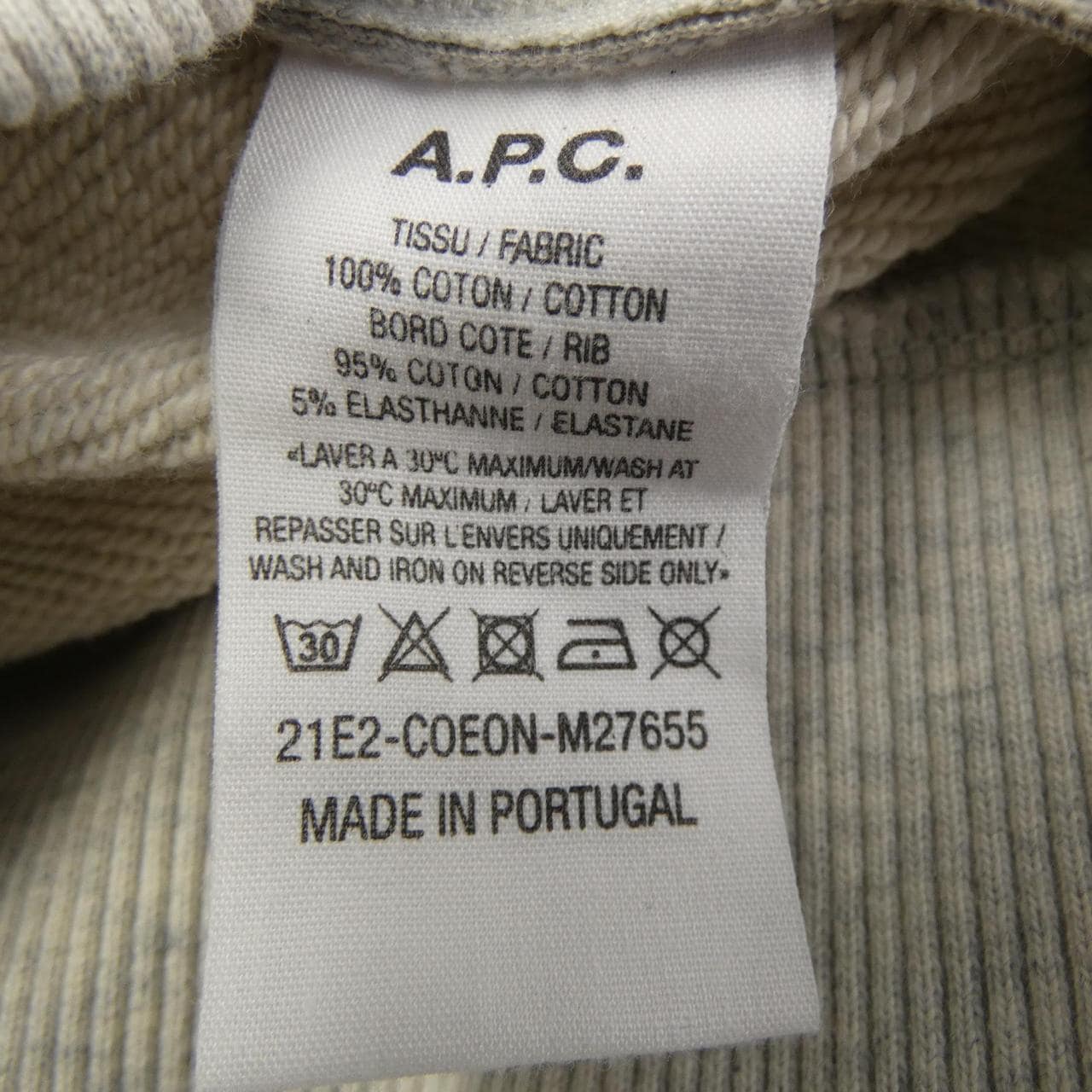 サカイ SACAI APC 21E2-COEON-M27655 スウェット