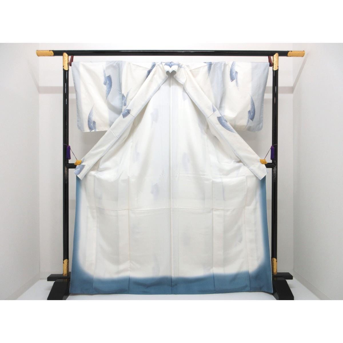 【未使用品】本場大島紬　証紙付　九マルキ　藍染