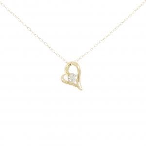 K18YG ハート ダイヤモンド ネックレス 0.08CT