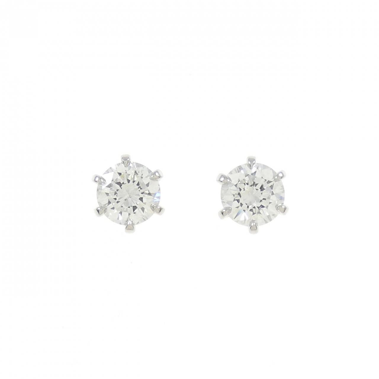 【リメイク】PT/ST ダイヤモンド ピアス 0.420CT 0.438CT F SI2 VG