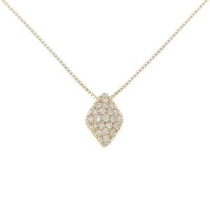 750YG/K18YG パヴェ ダイヤモンド ネックレス 1.01CT