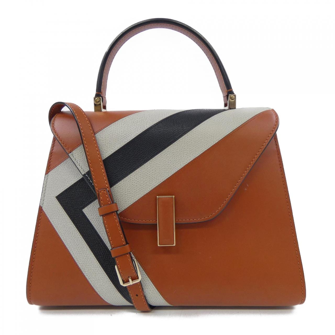 ヴァレクストラ VALEXTRA イジィデ ISIDE インターシャ ストライプ BAG