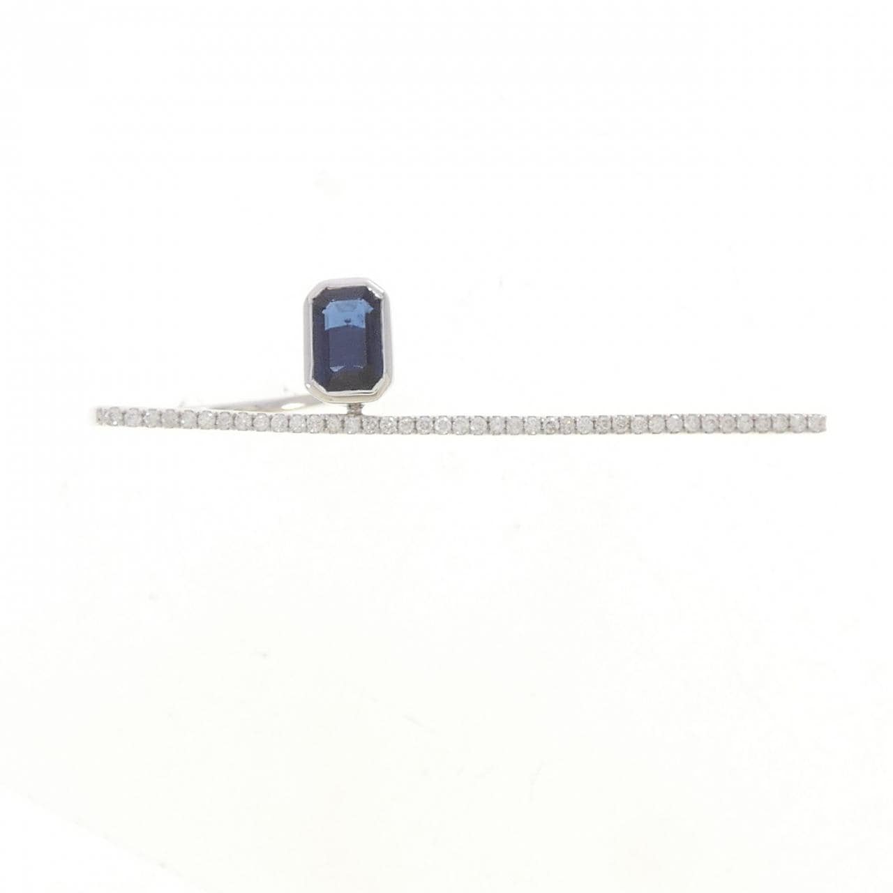 K18WG サファイヤ リング 1.00CT