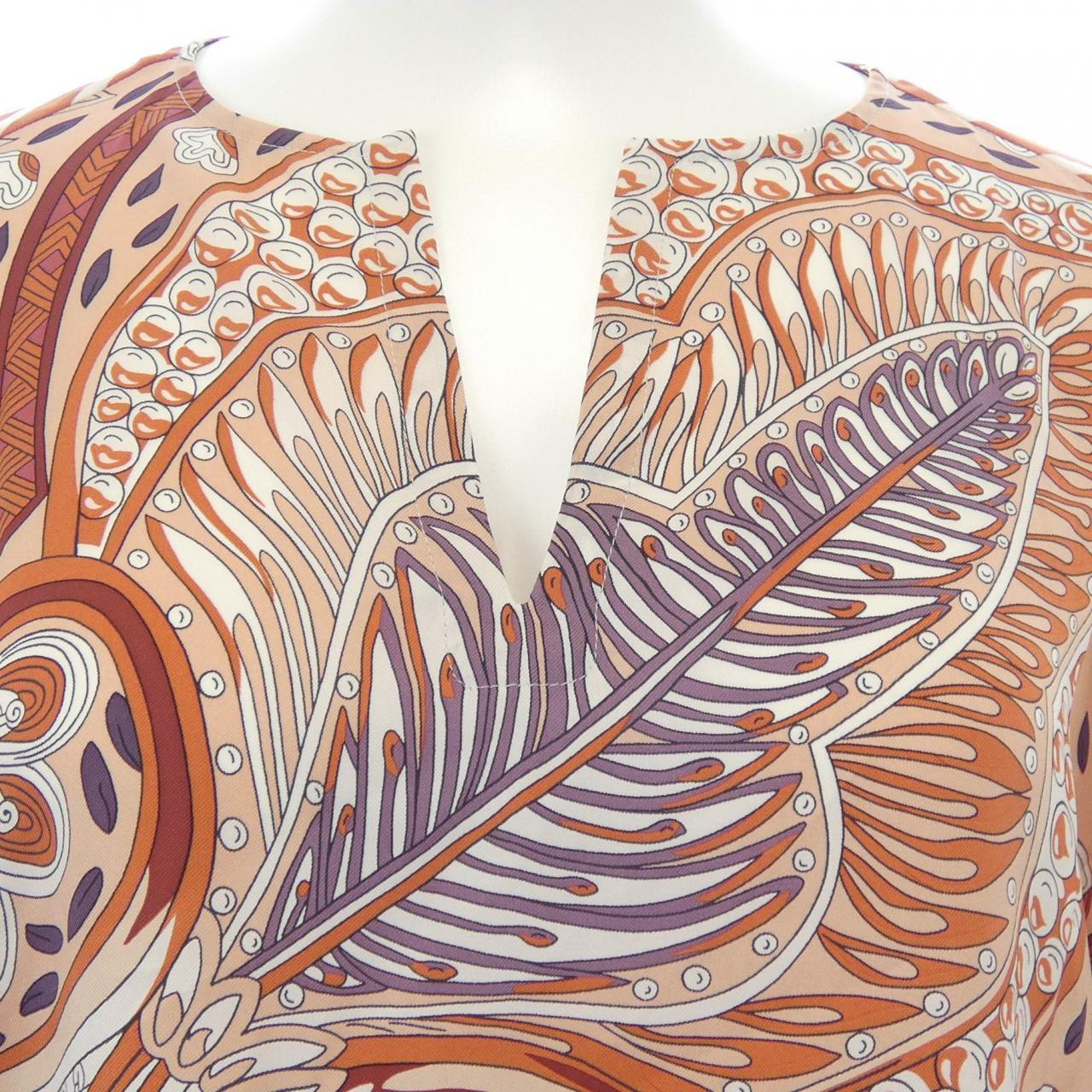 エルメス HERMES LE JARDIN MAHARANI RECADRE *76-7608 ツイルレーヌ. トップス