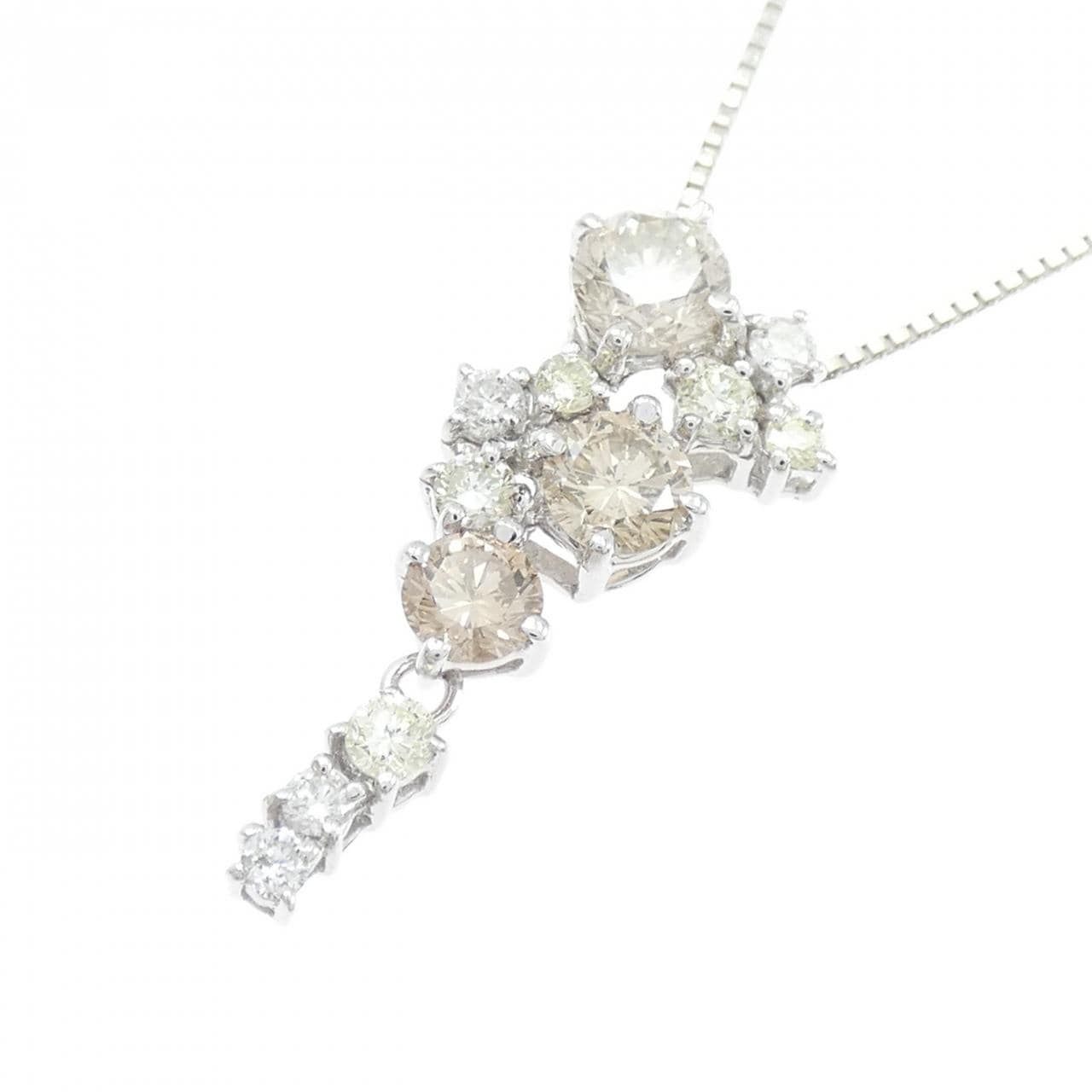 K18WG ダイヤモンド ネックレス 1.221CT