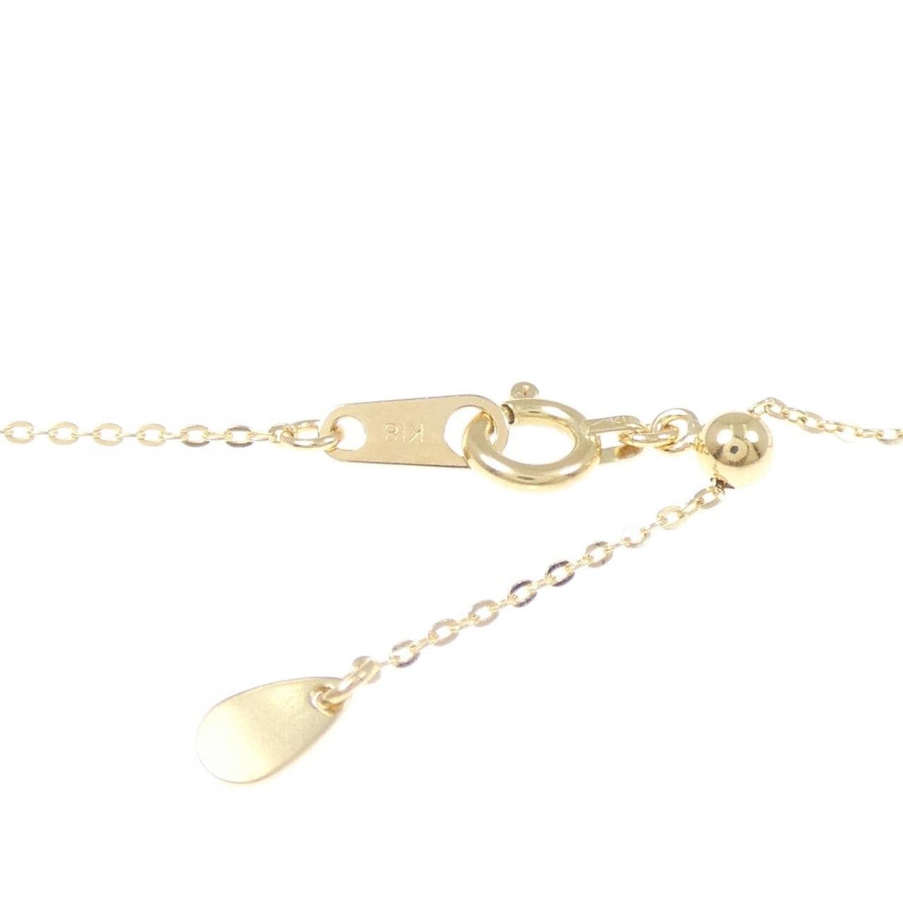 K18YG フラワー ダイヤモンド ネックレス 0.29CT