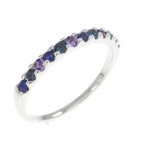 K18WG カラーストーン リング