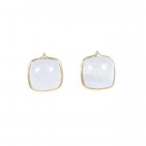 K10YG カルセドニー ピアス