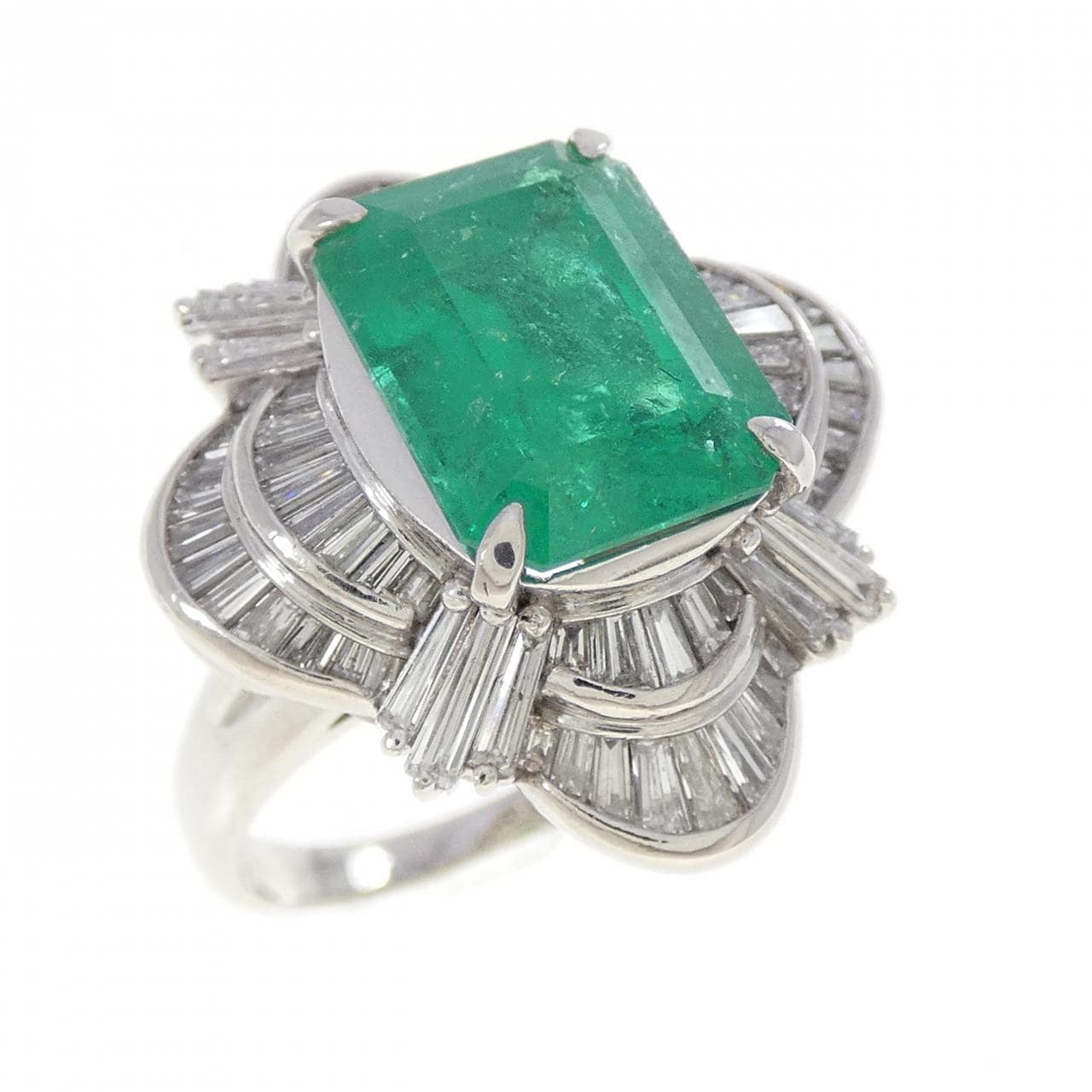PT900 エメラルド リング 4.39CT