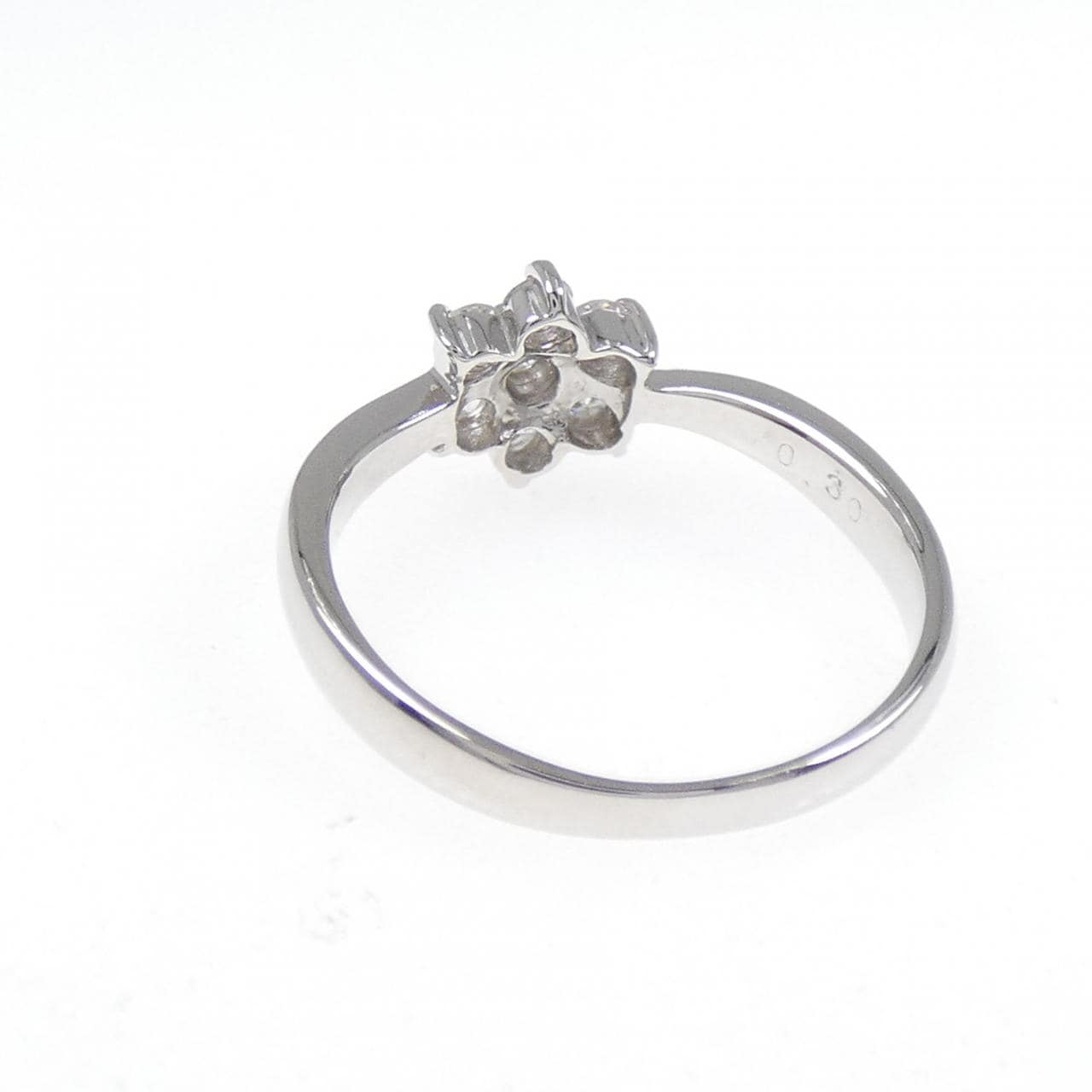 PT900 フラワー ダイヤモンド リング 0.30CT