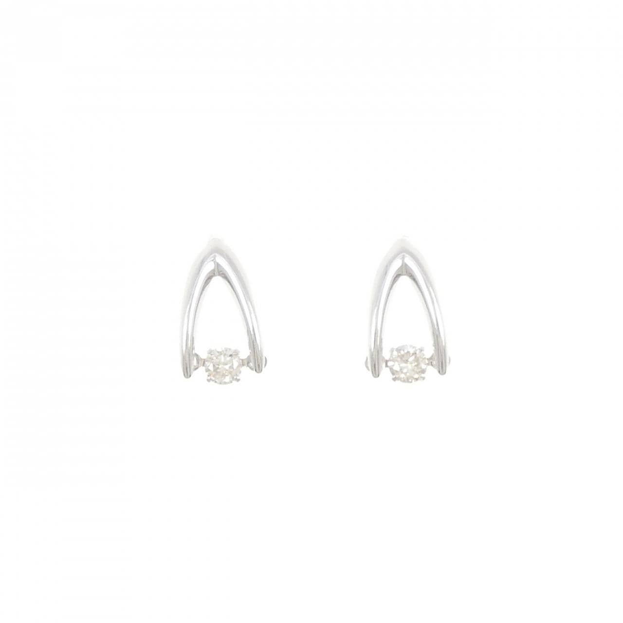 K18WG ダイヤモンド ピアス 0.20CT