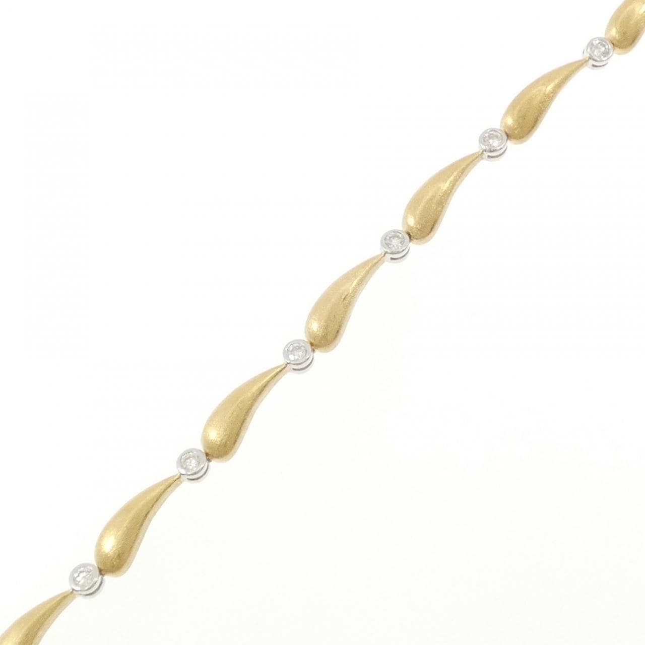 K18YG/K18WG ダイヤモンド ブレスレット 0.43CT