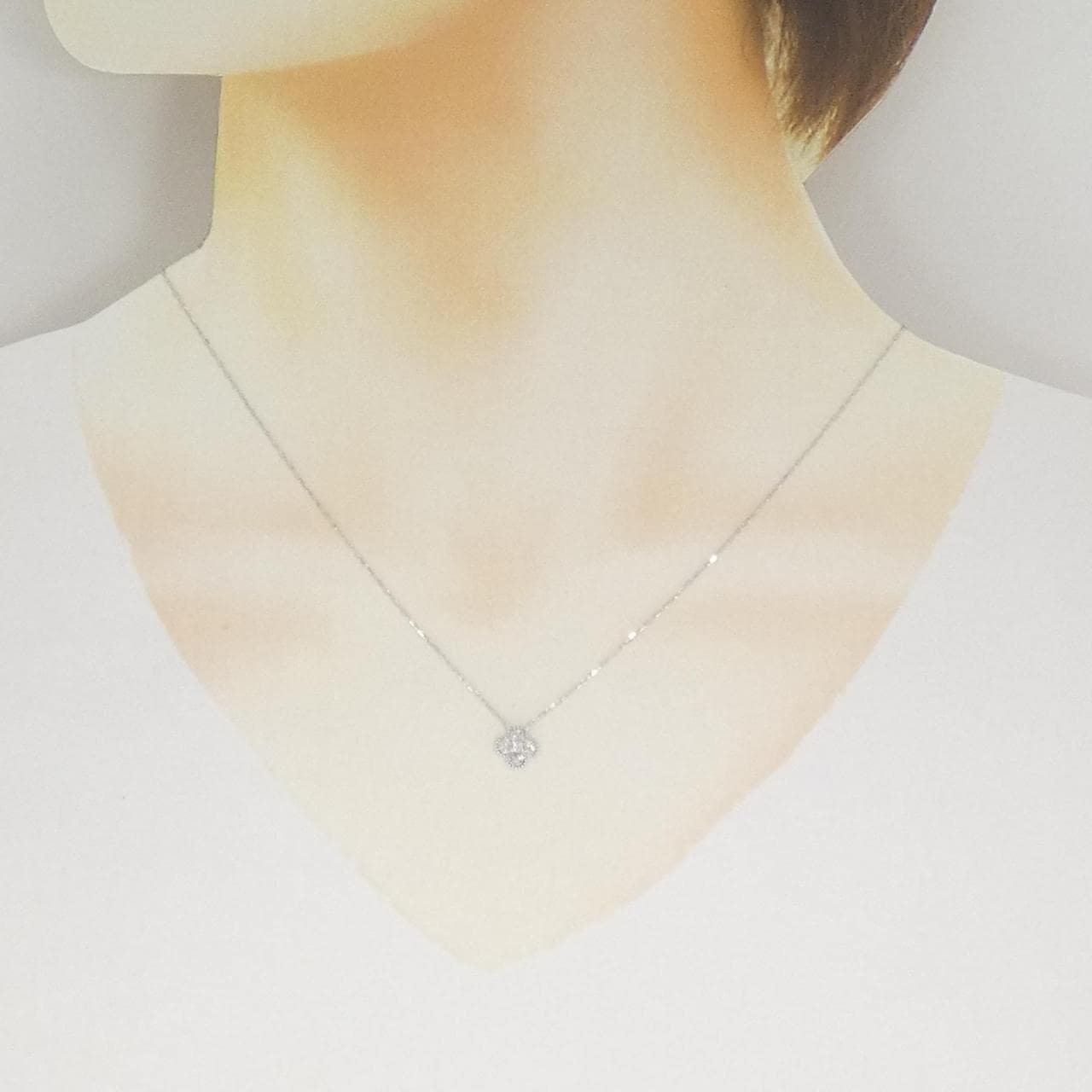 アガット ダイヤモンド ネックレス 0.08CT