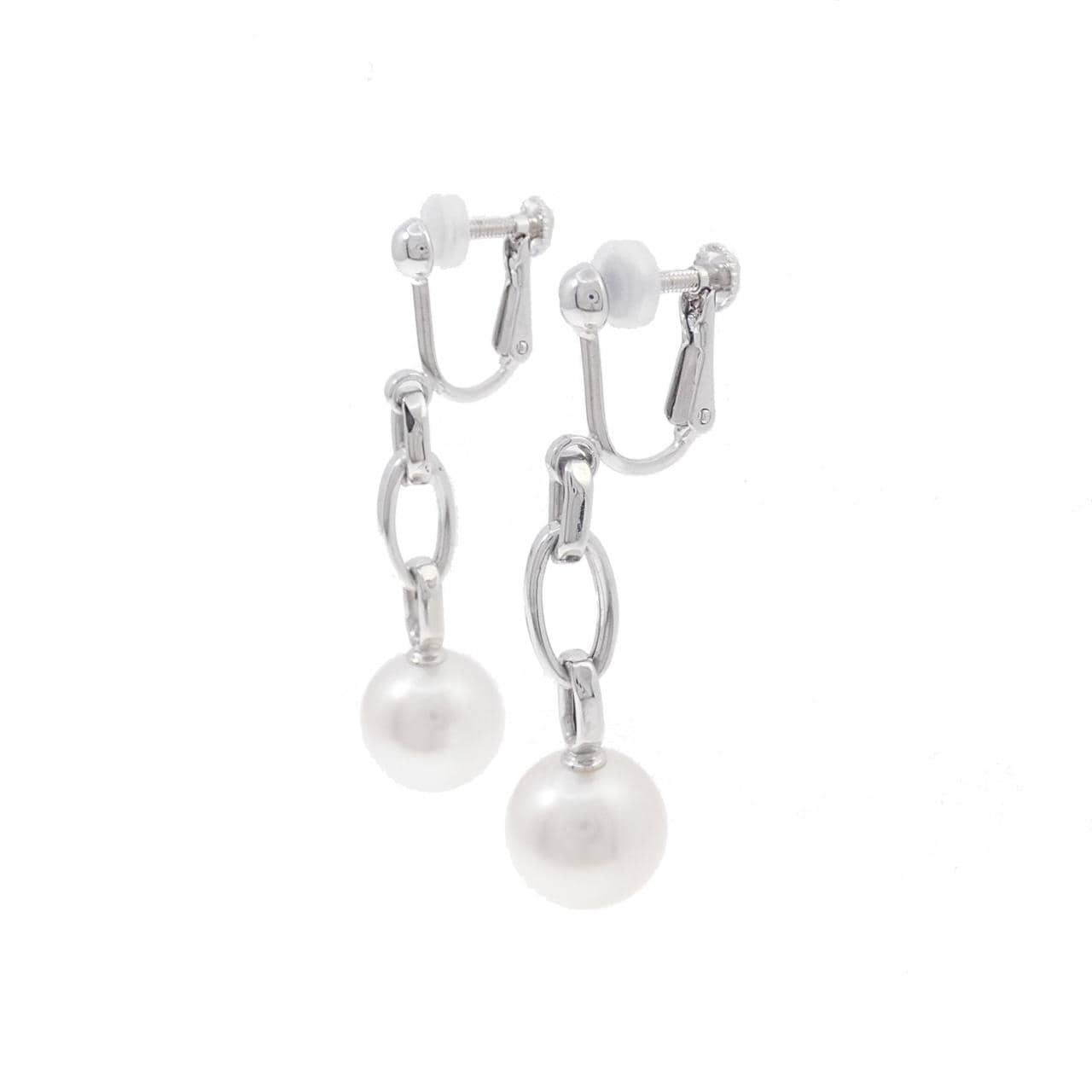 K18WG White Butterfly Pearl Earrings 10.4mm