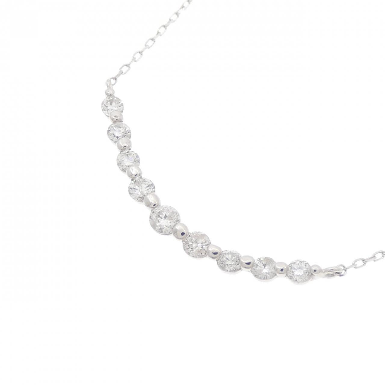 K18WG ダイヤモンド ネックレス 0.20CT