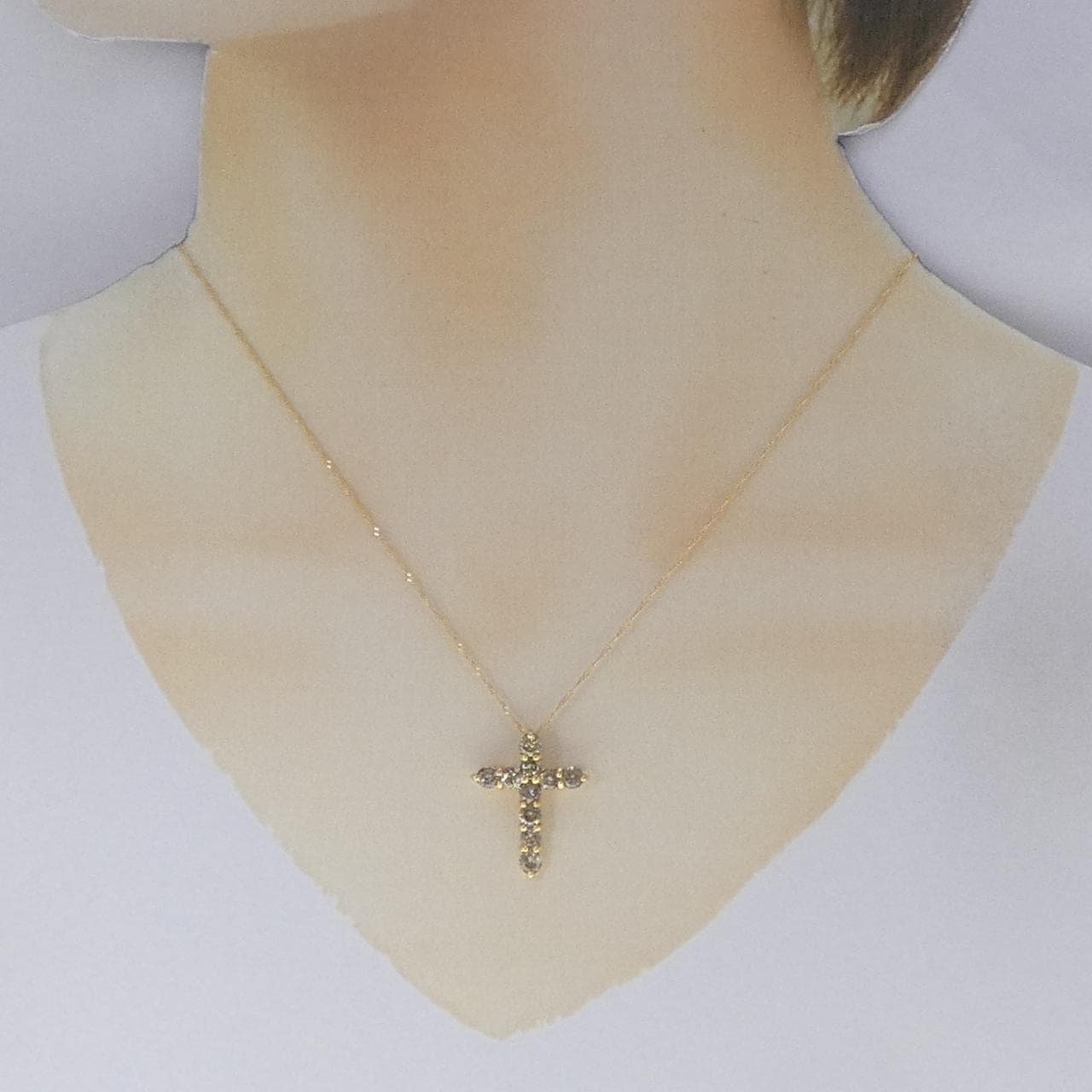 K18YG 十字鑽石項鍊 2.00CT