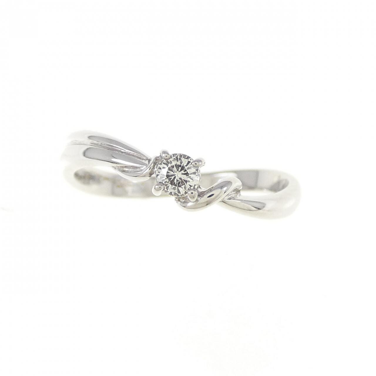 K18WG ダイヤモンド リング 0.10CT