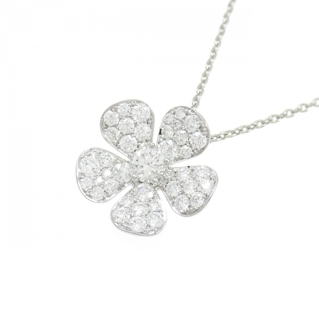 ギメル フラワー ダイヤモンド ネックレス 0.195CT