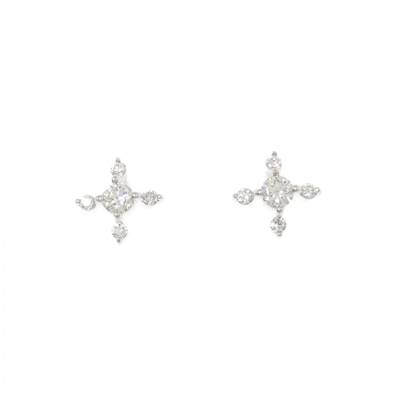 K18WG ダイヤモンド ピアス 0.28CT