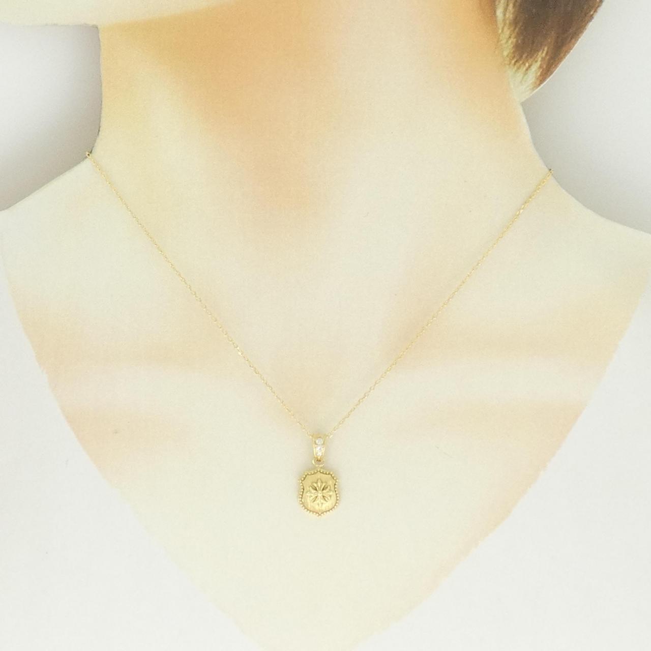 K18YG ダイヤモンド ネックレス 0.04CT
