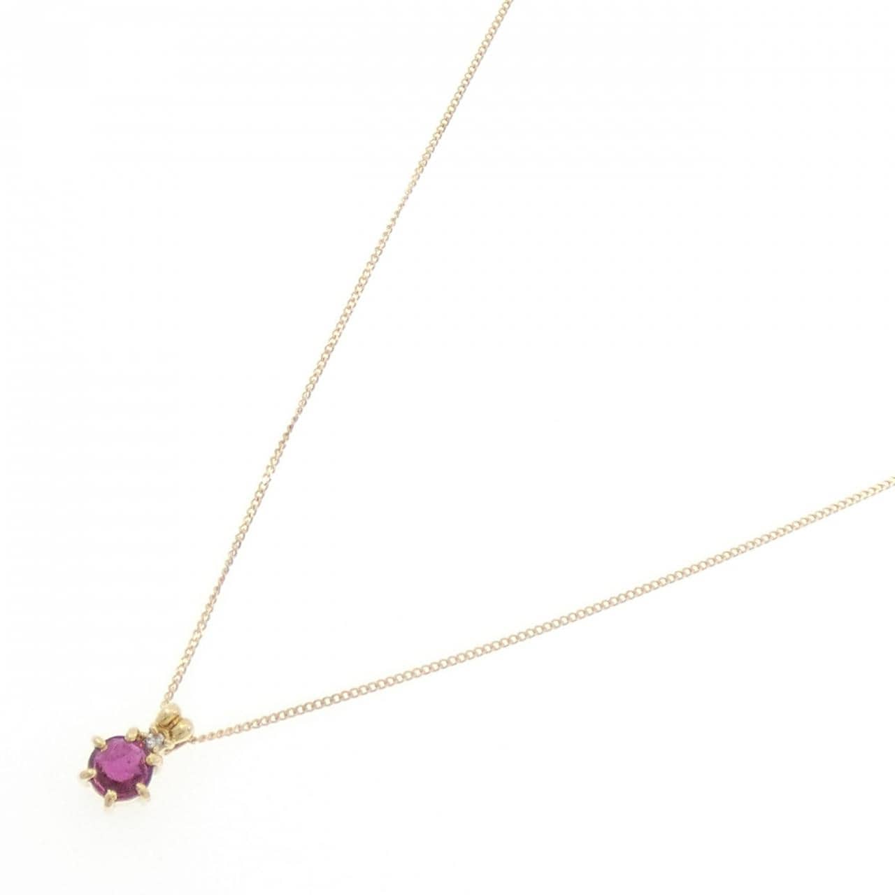 K18YG ルビー ネックレス