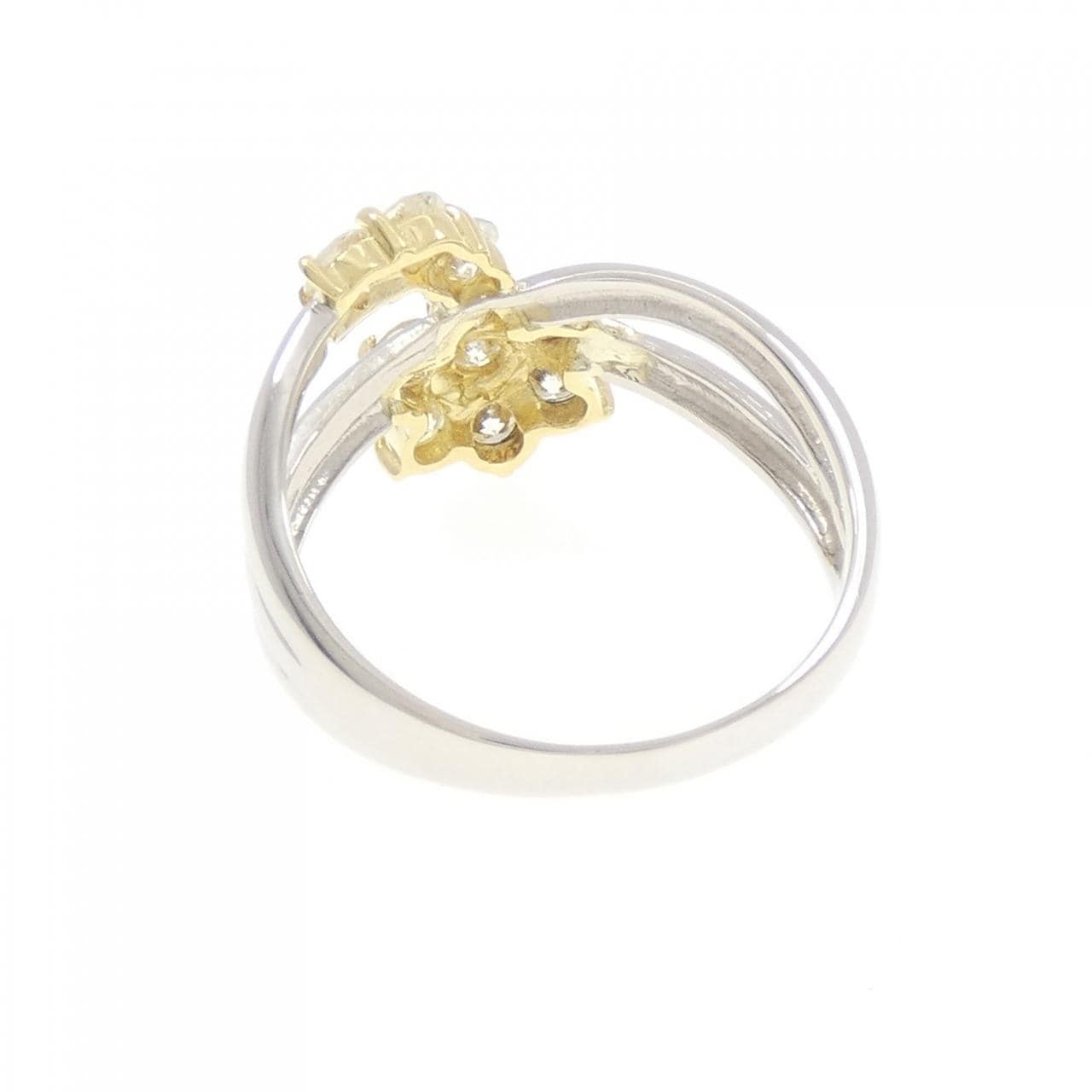PT/K18YG フラワー ダイヤモンド リング 1.00CT