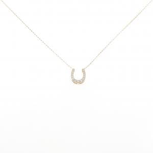K18YG ホースシュー ダイヤモンド ネックレス 0.20CT