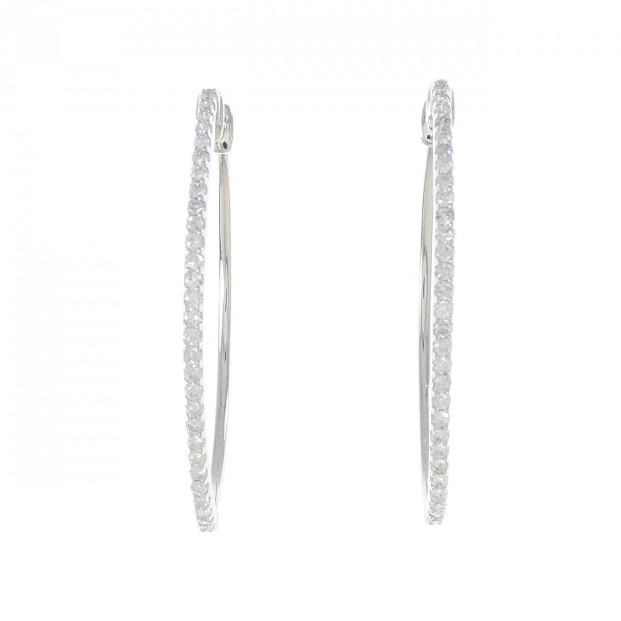 K14WG ダイヤモンド ピアス 0.50CT