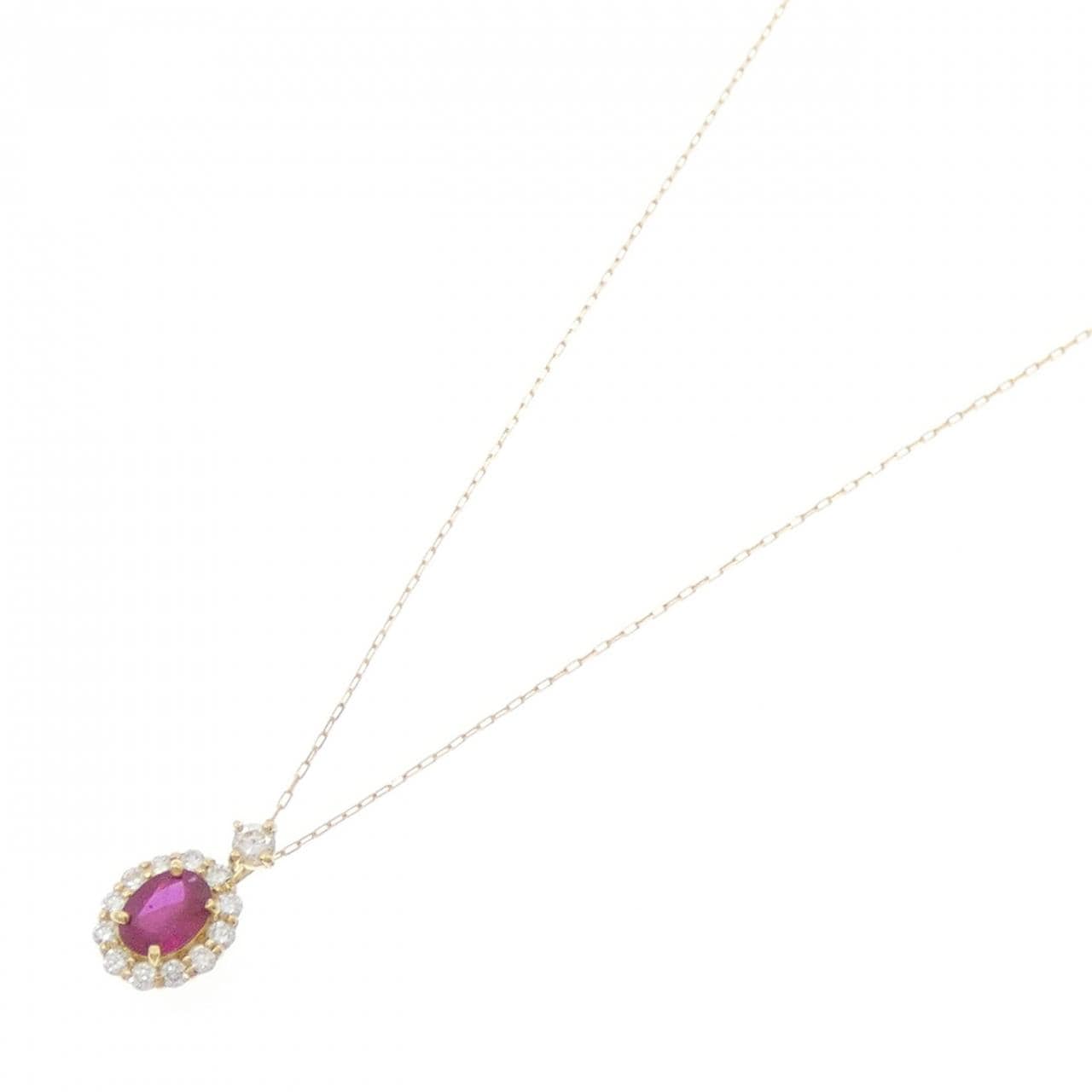 【新品】K18YG ルビー ネックレス 0.29CT