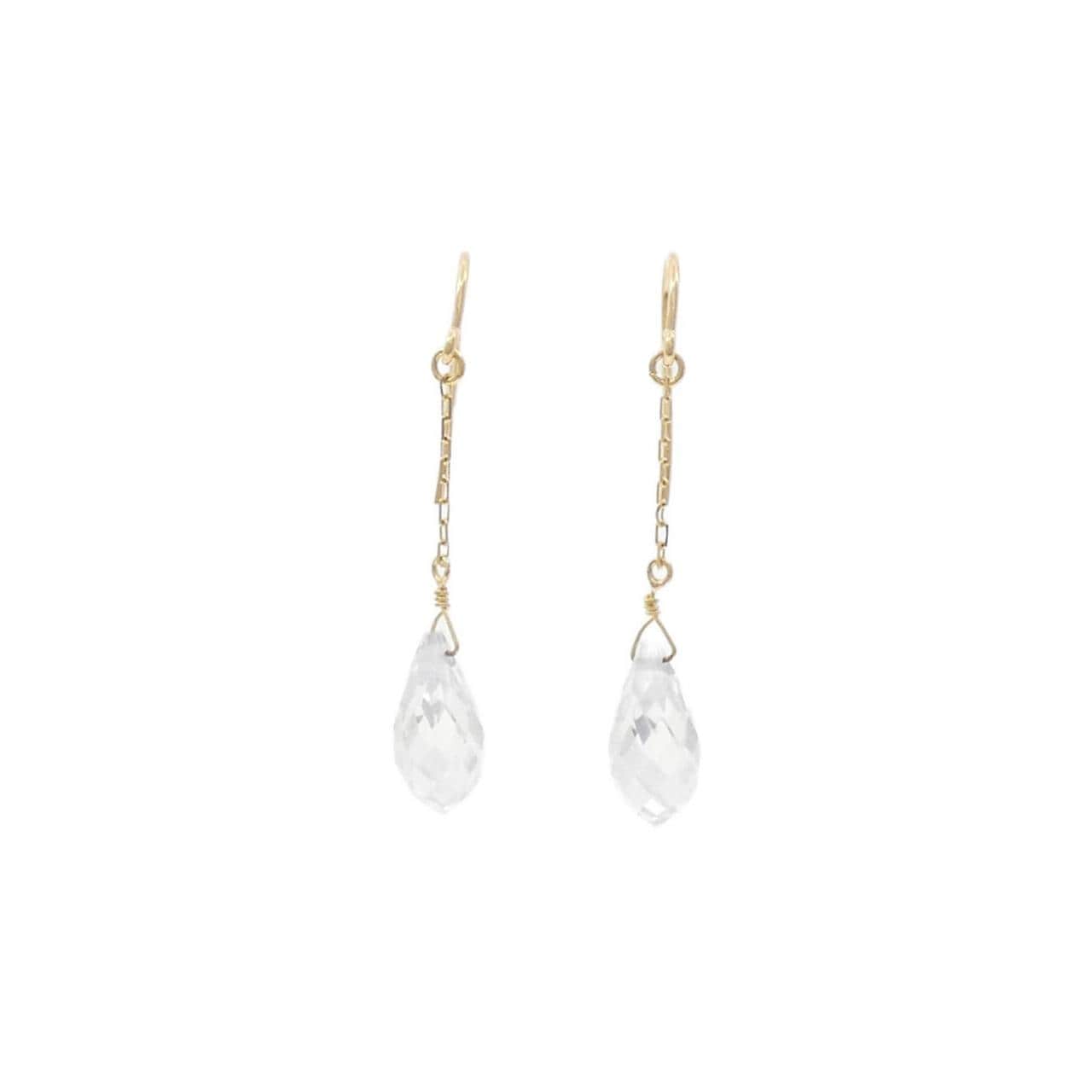 [BRAND NEW] K18YG Cubic Zirconia Earrings