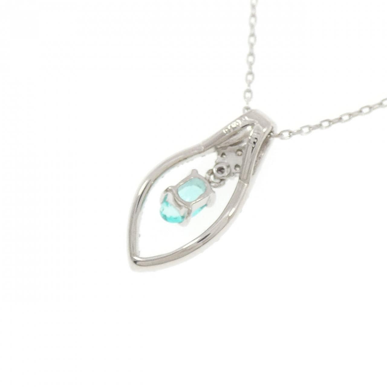 K18WG パライバトルマリン ネックレス 0.11CT