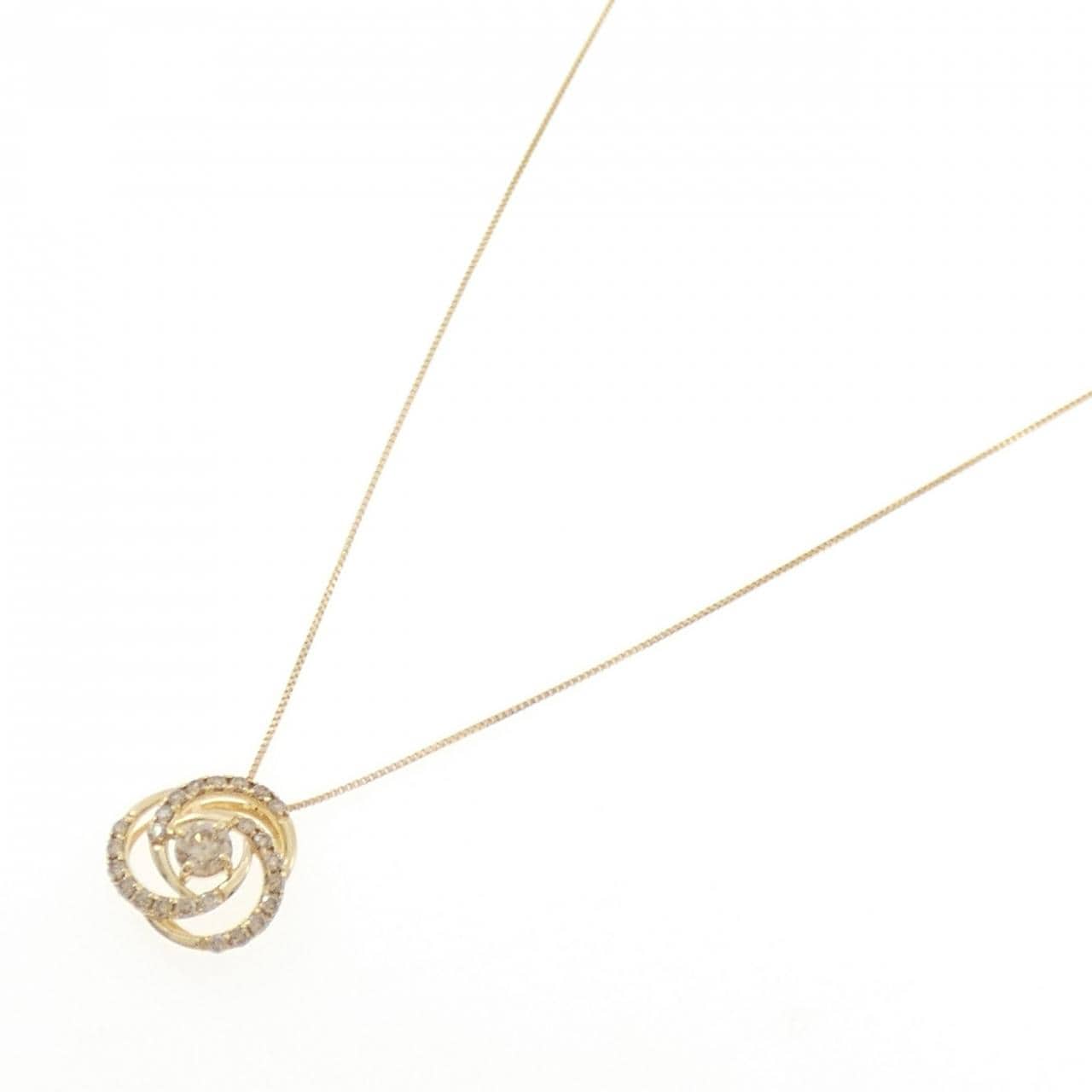 K18YG ダイヤモンド ネックレス 0.45CT