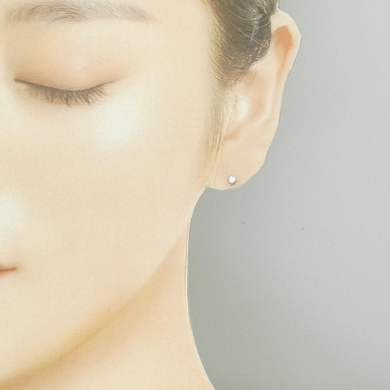 PT950/PT900 ソリティア ダイヤモンド ピアス 0.10CT
