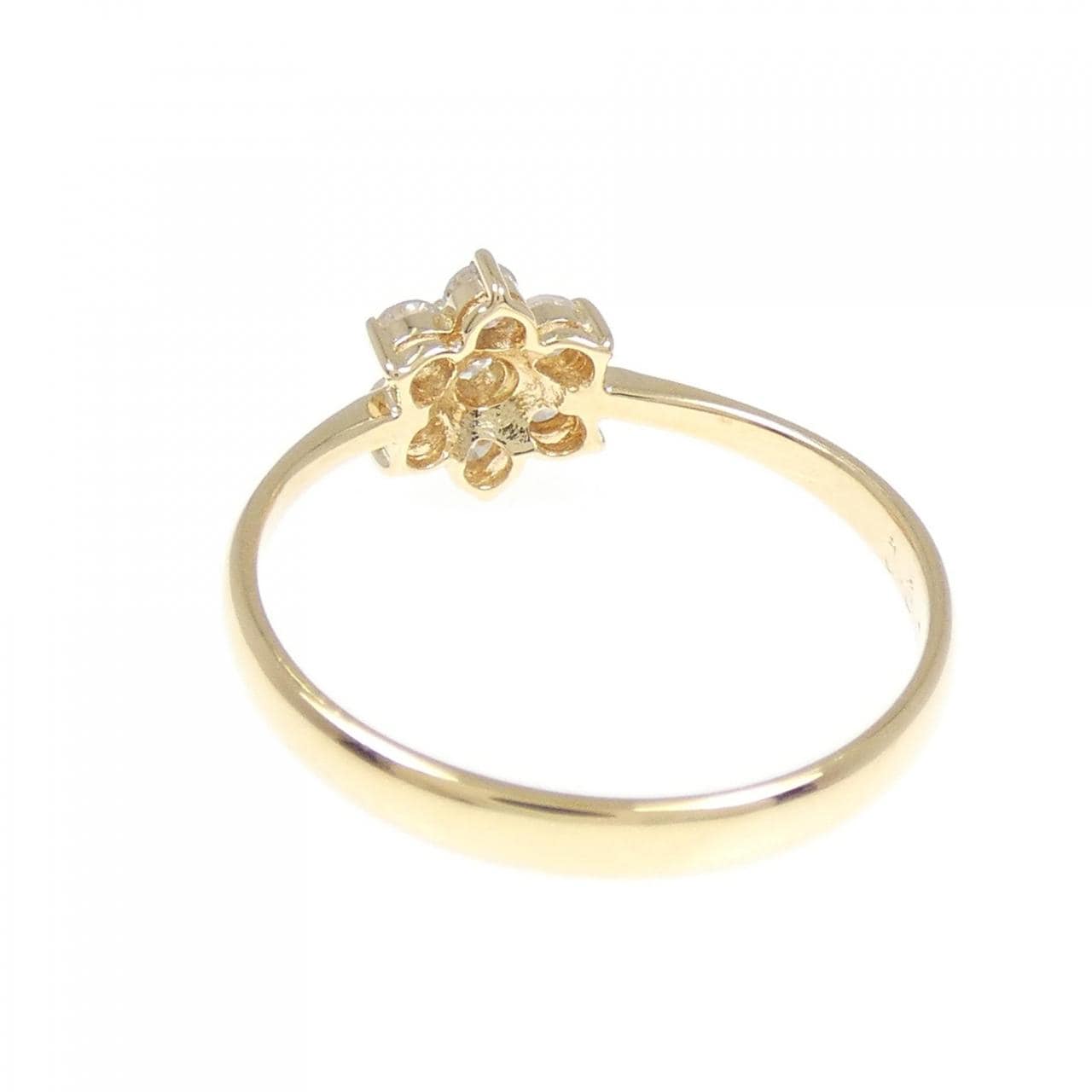 K18YG flower Diamond ring 0.30CT