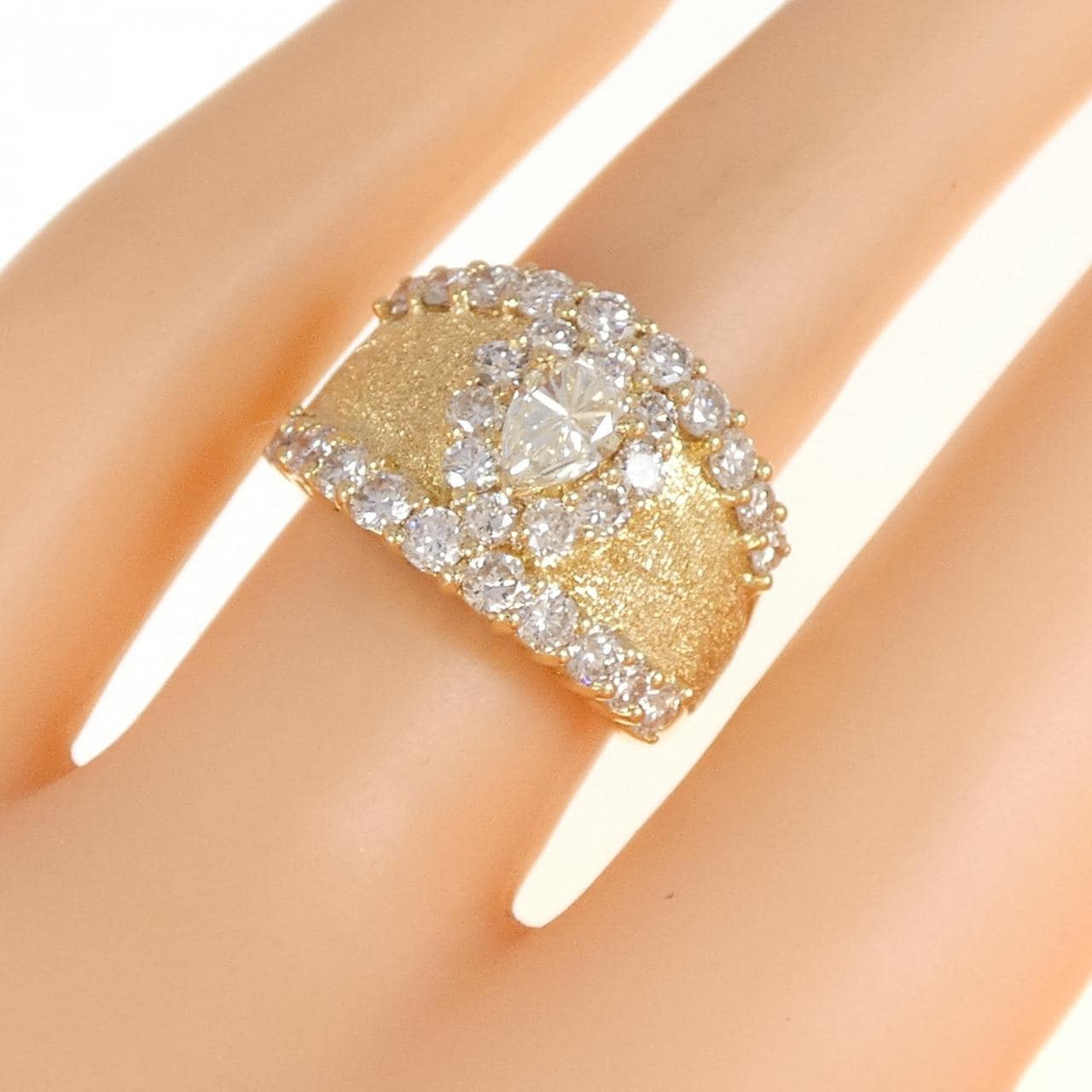 K18YG ダイヤモンド リング 1.90CT