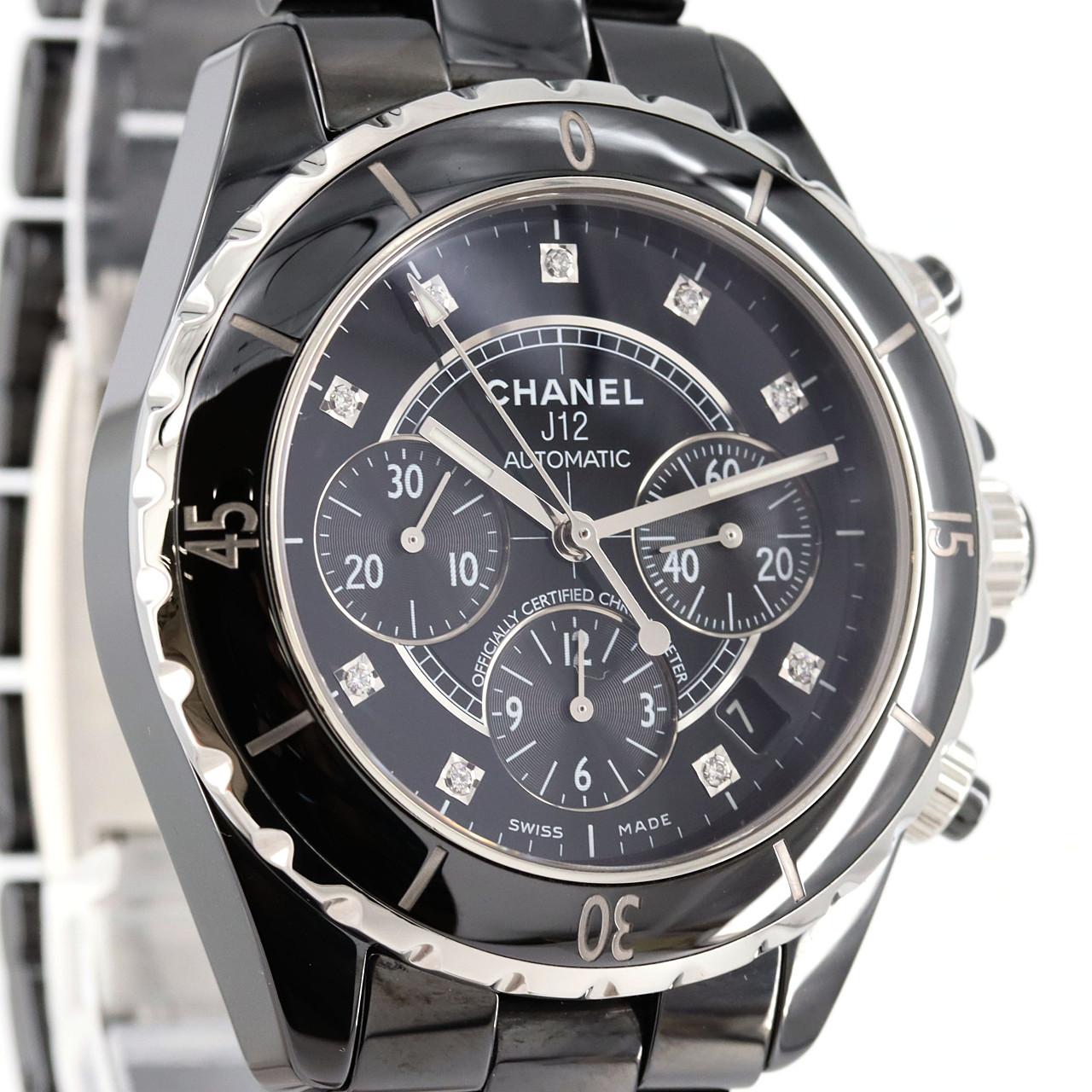 CHANEL J12 Chronograph Ceramic 9P H2419 Ceramic Automatic