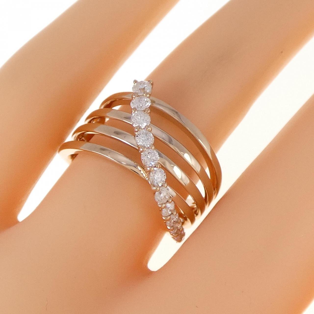 K18PG ダイヤモンド リング 0.50CT
