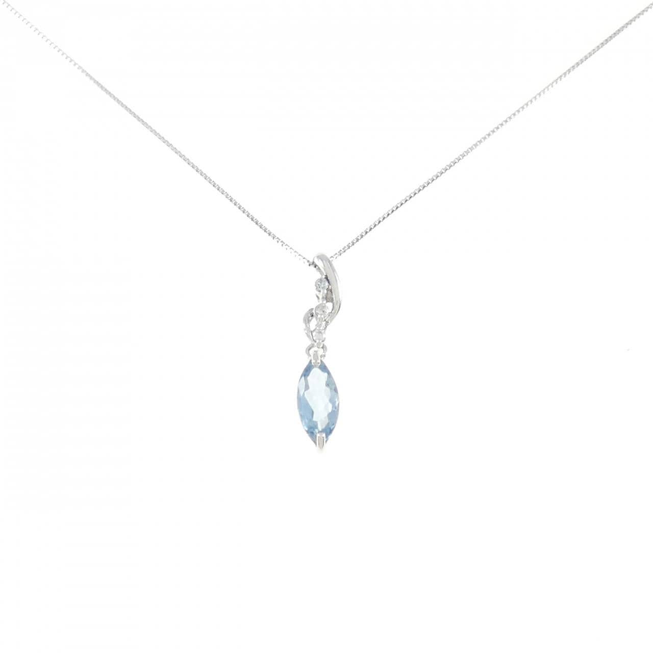 PT900/PT850 Aquamarine Necklace 0.60CT