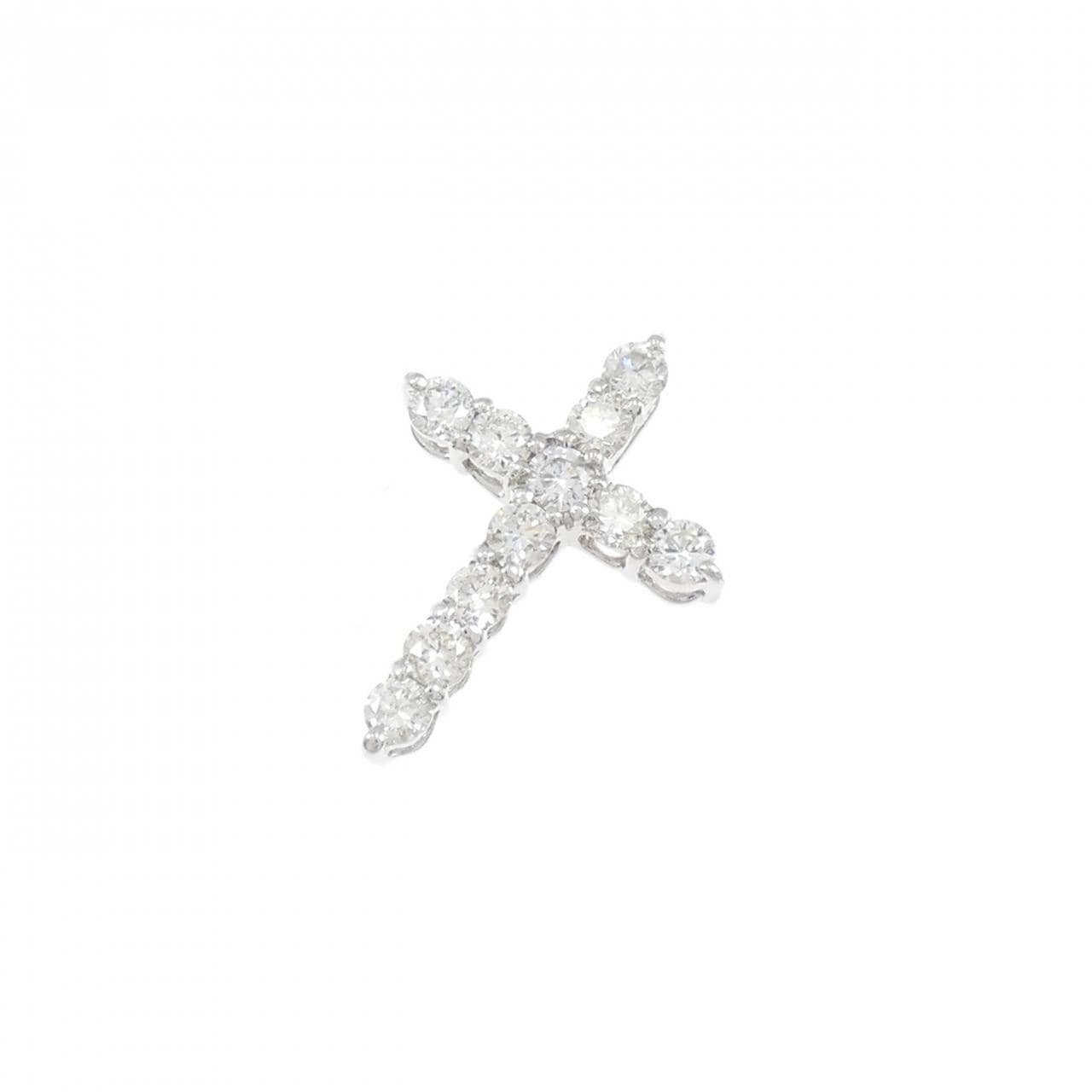 PT900 クロス ダイヤモンド ペンダント 0.50CT