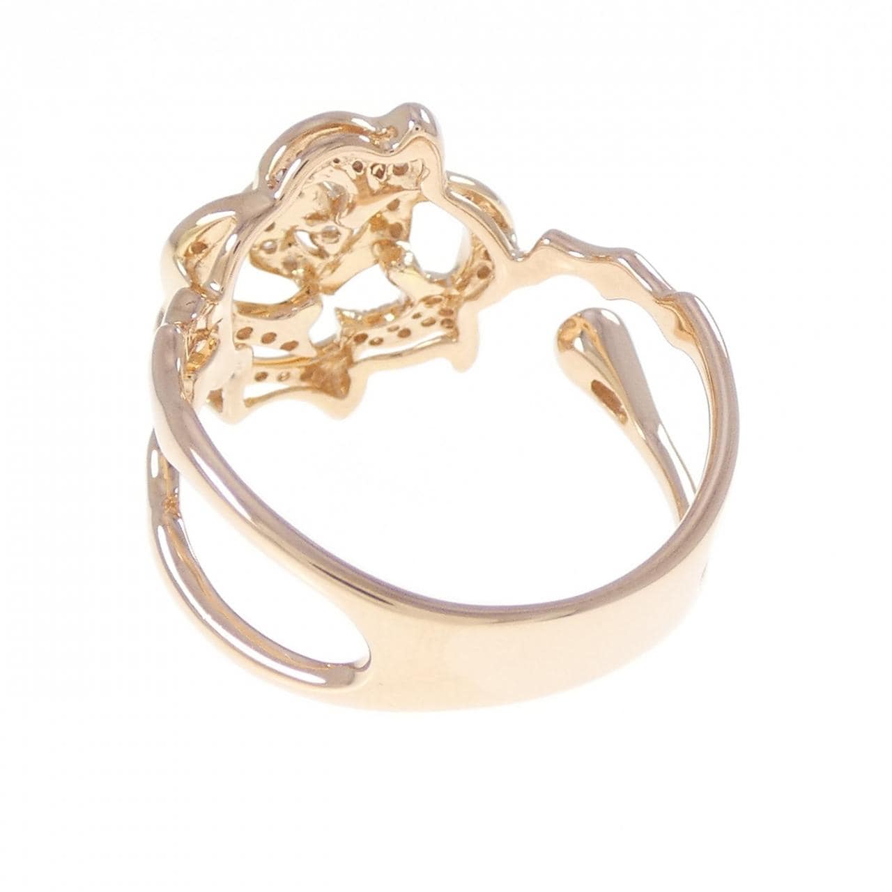 K18PG ローズ ダイヤモンド リング 0.29CT
