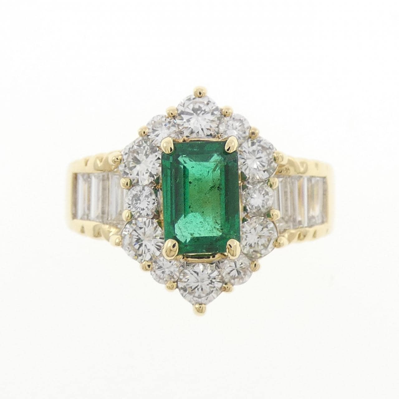 K18YG エメラルド リング 0.90CT