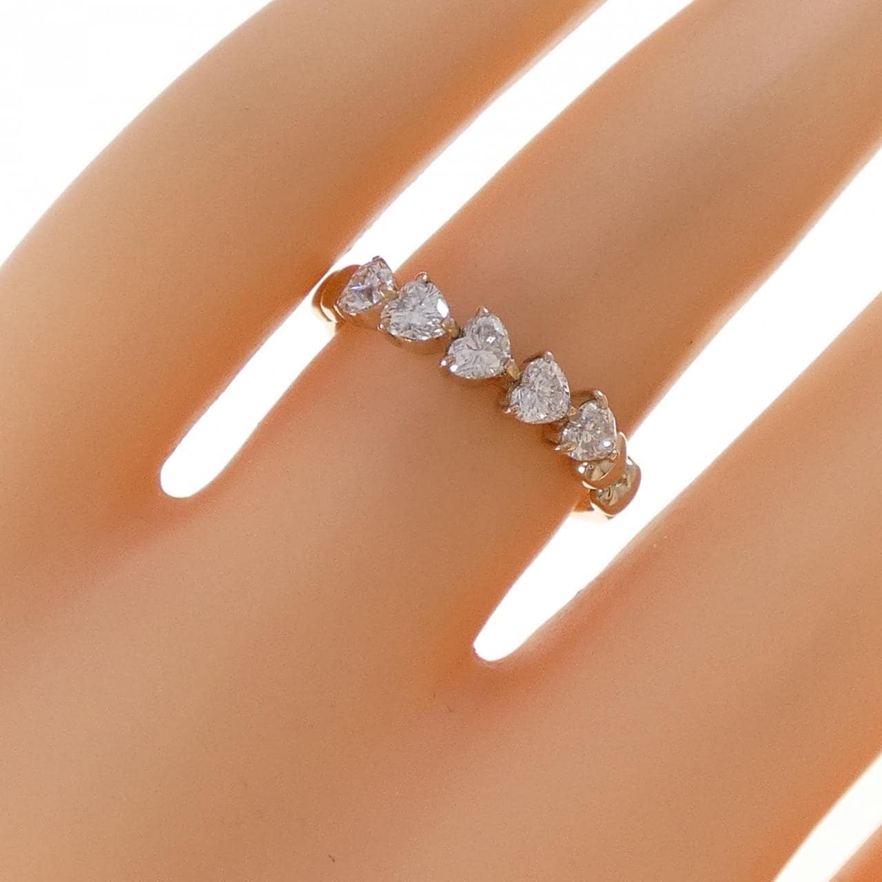 K18PG ハート ダイヤモンド リング 0.62CT