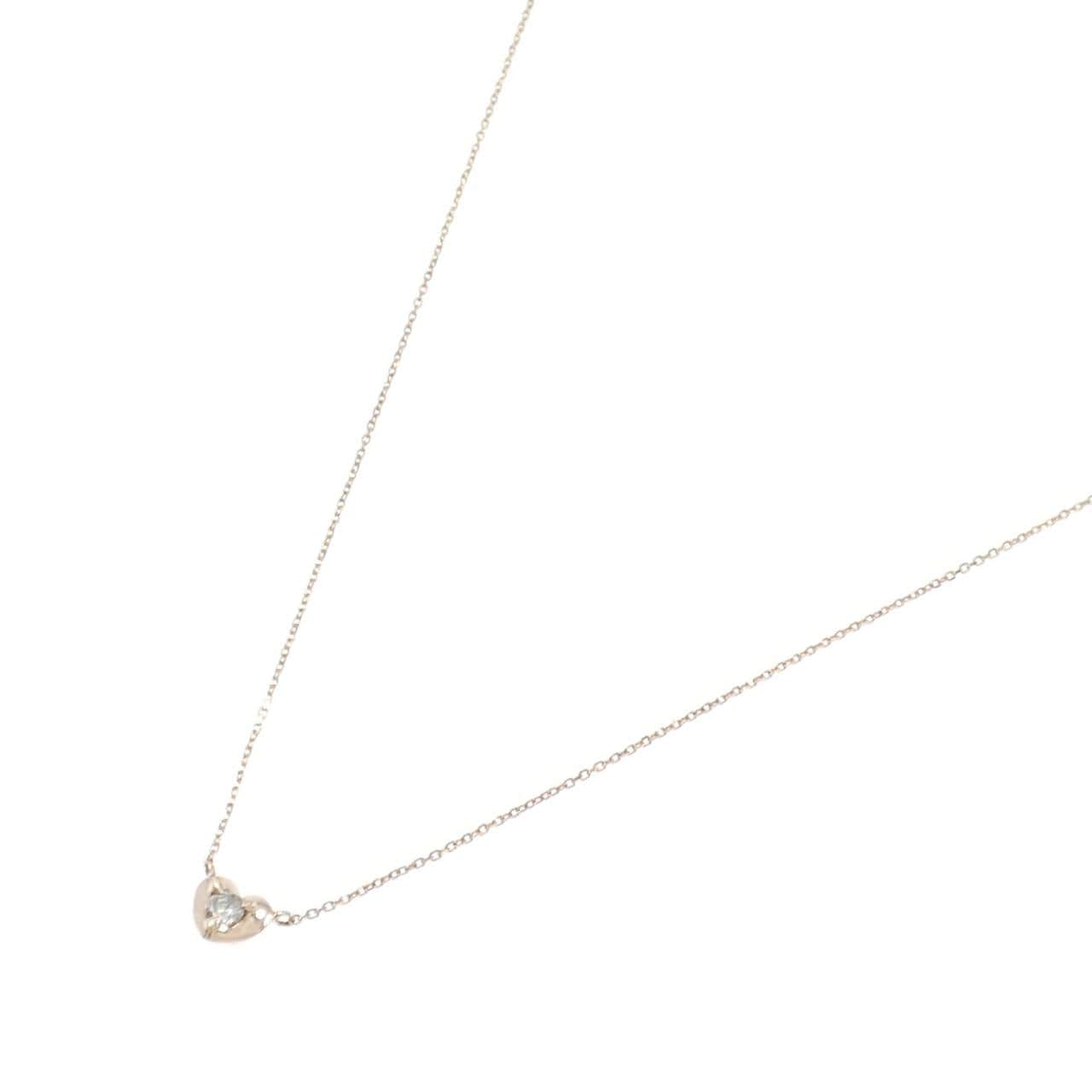 K10PG ハート ダイヤモンド ネックレス 0.05CT