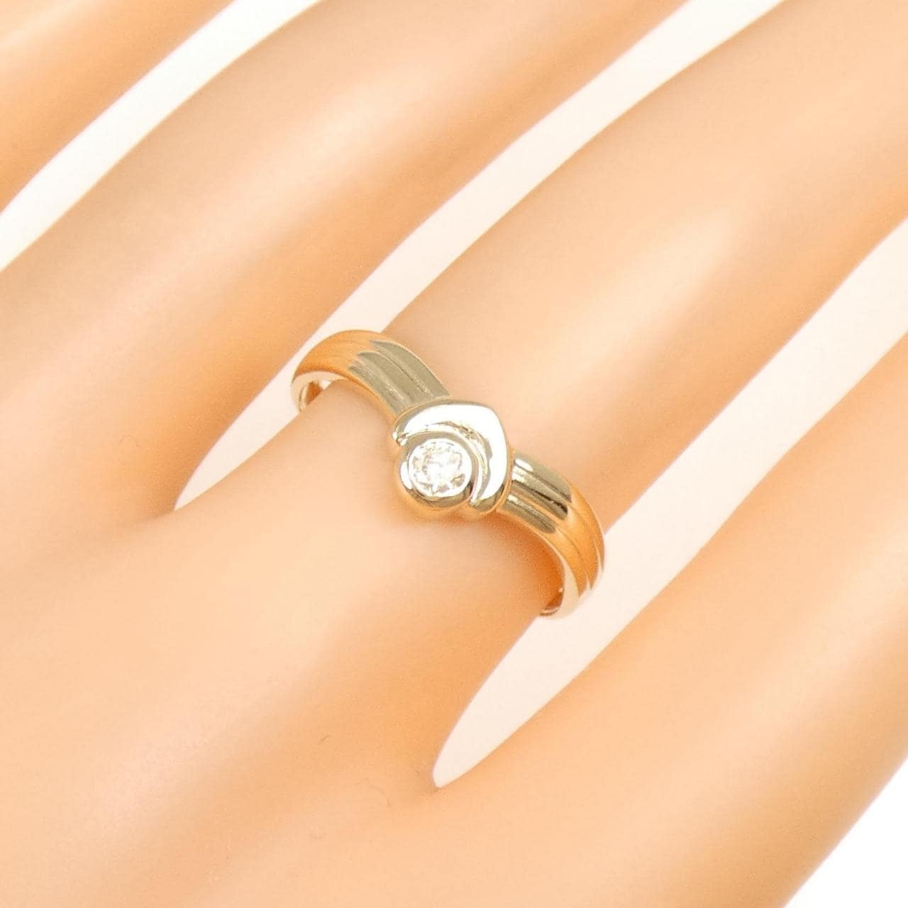 K18YG ダイヤモンド リング 0.09CT