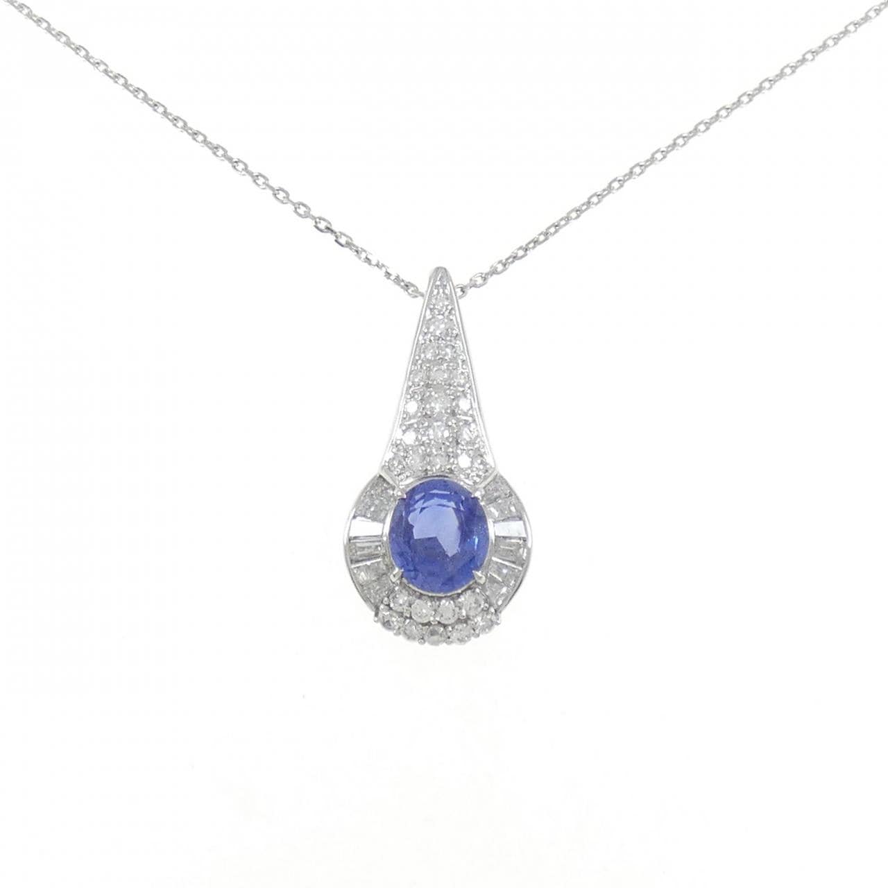 PT Unheated Sapphire Necklace 3.384CT