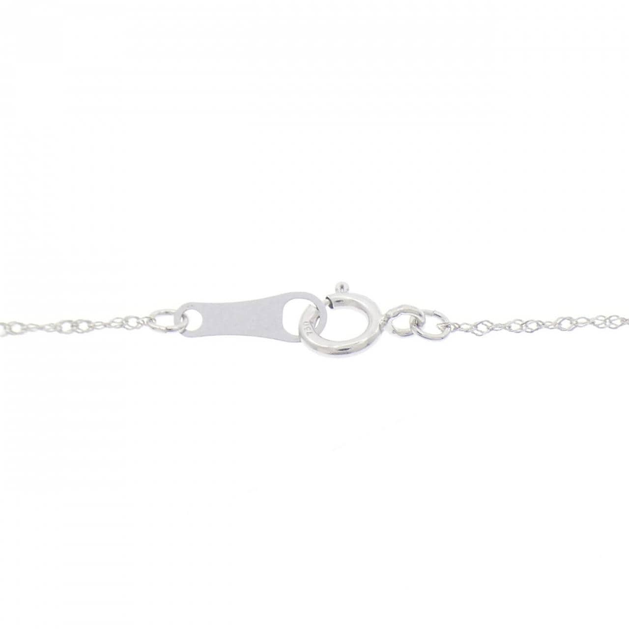 K18WG  ソリティアダイヤモンド ネックレス 0.486CT